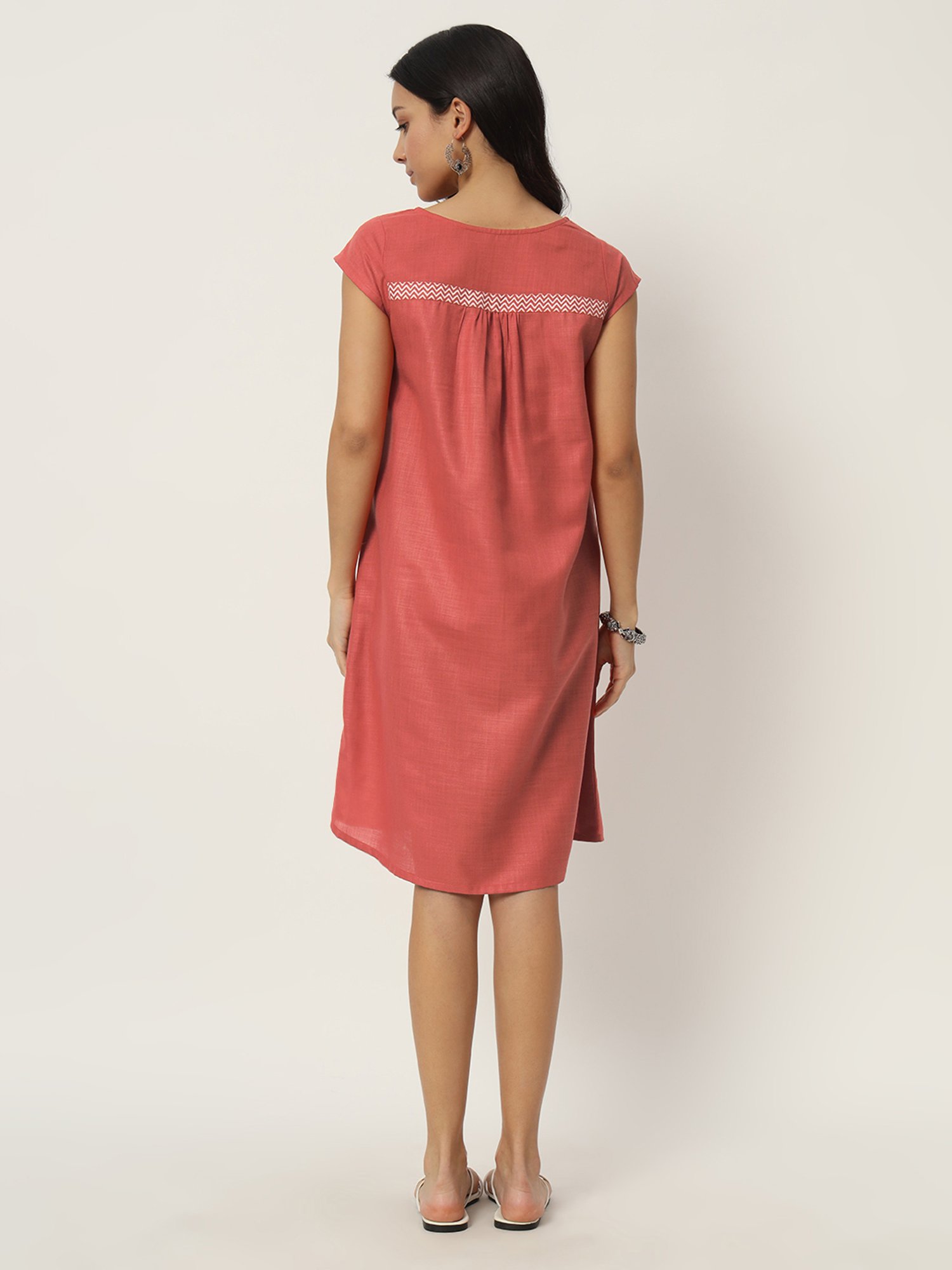 9rasa Coral Cotton Printed Ethnic Dress