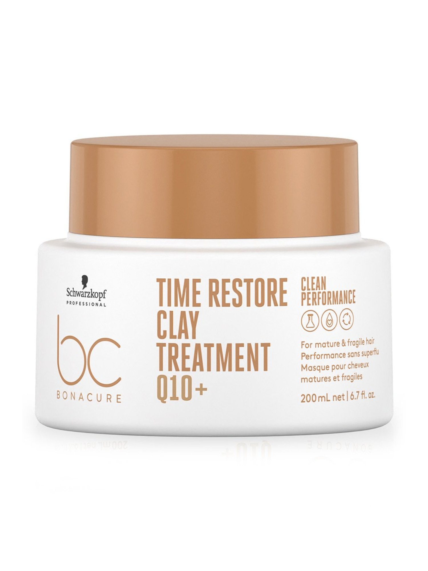 Schwarzkopf Professional Bonacure Time Restore Clay Treatment Mask with Q10+ - 200 ml