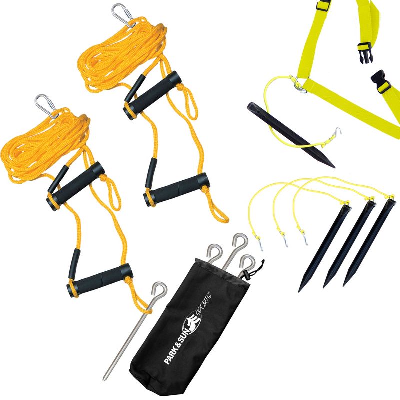 Park & Sun Sports Spectrum Pro Professional Portable Outdoor Tournament Sand Volleyball Net Set with Accessories