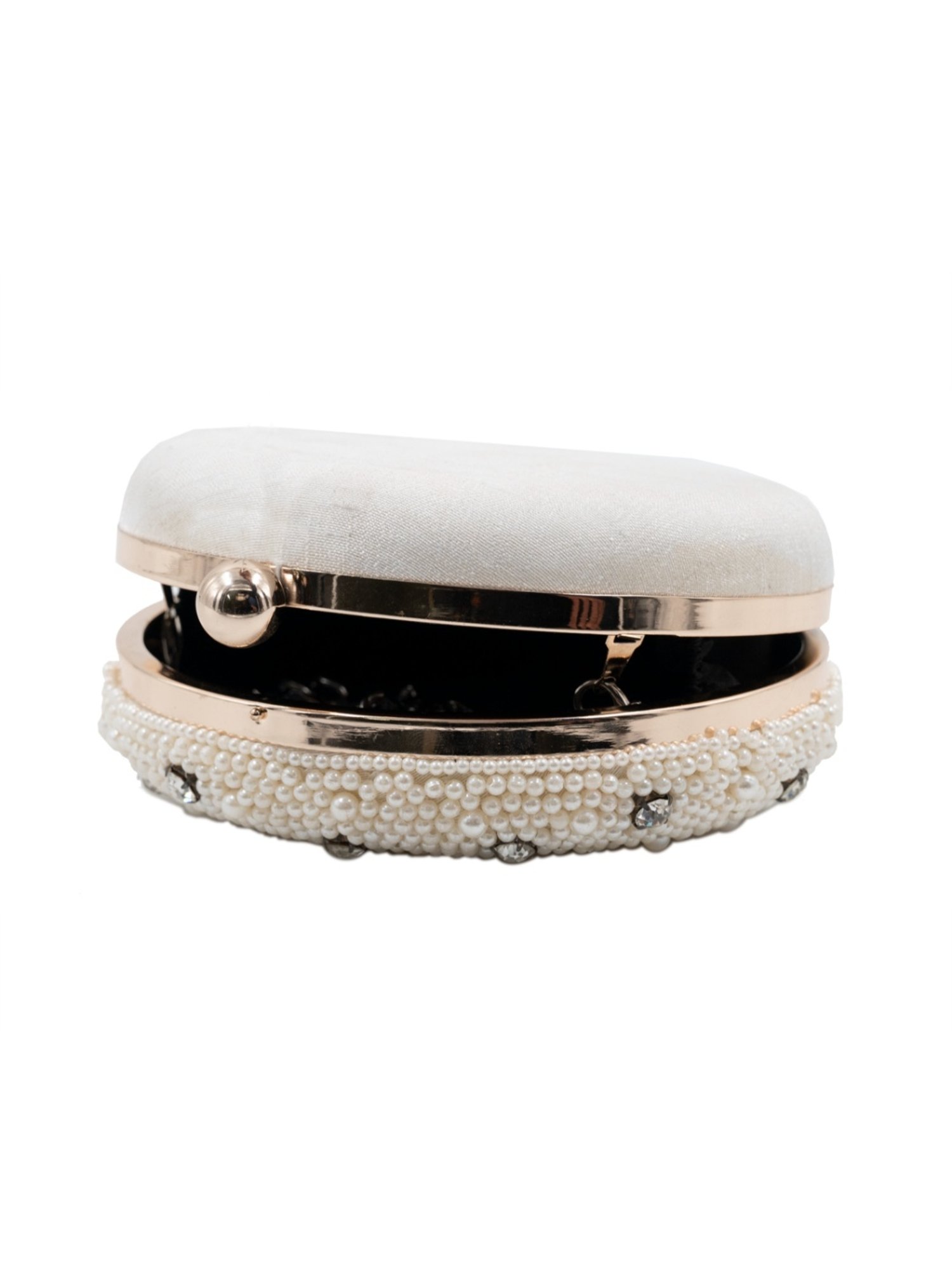 Sugarcrush Beige Luxury Embroidered Small Clutch