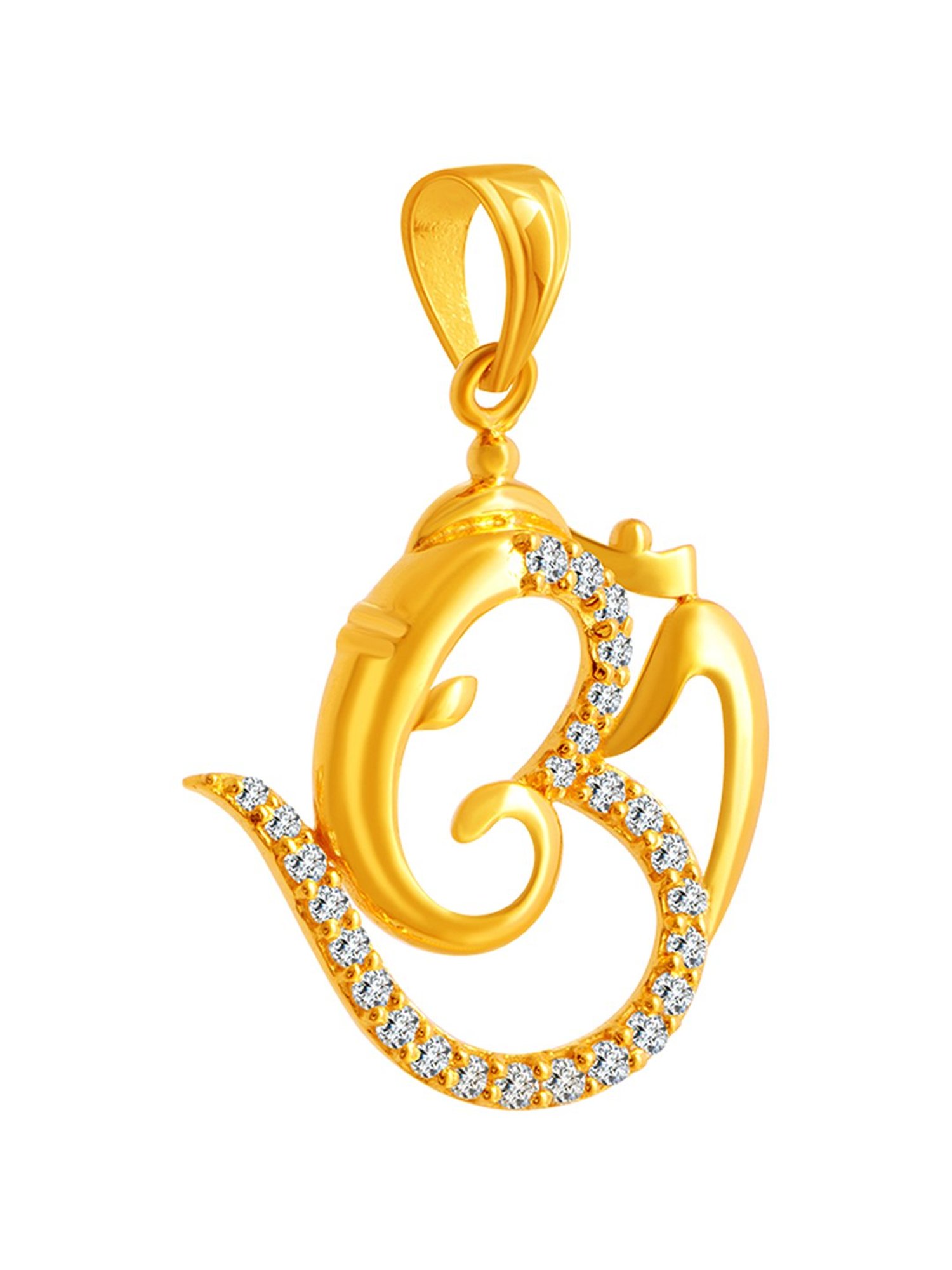 CKC Sacred Rudraksha Gold Pendant: Single Loop Elegance