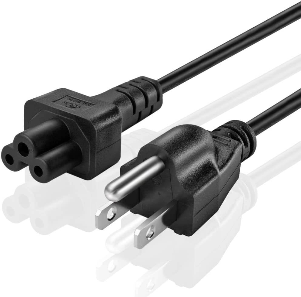 TNP Universal Power Cord (3 Feet) - IEC320 C5 to NEMA 5-15P 3-Prong Mickey Mouse Power Extension Cable Wire Connector Socket Plug Jack For Laptop Notebook AC Power Supply Adapter Charger Wall Outlet