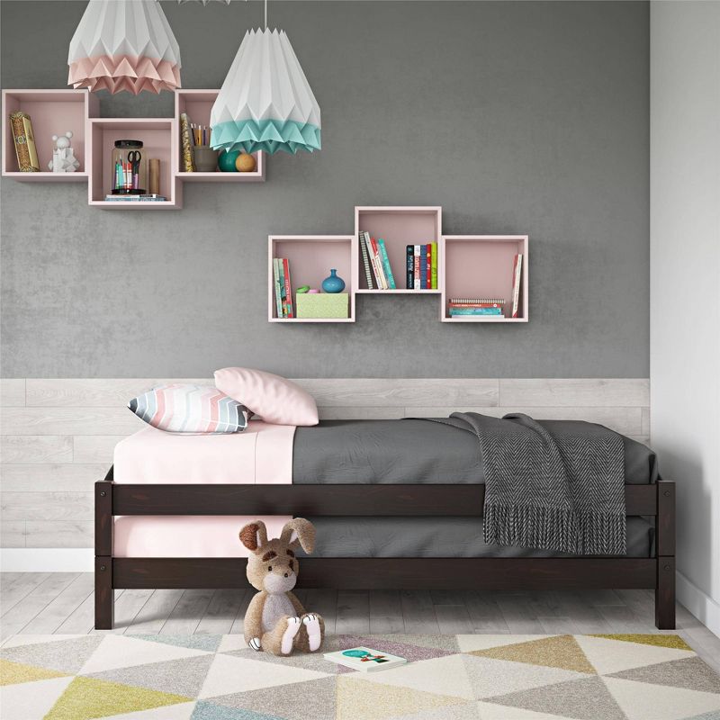 Set of 2 Twin Maddox Stackable Beds Frame Espresso - Dorel Living