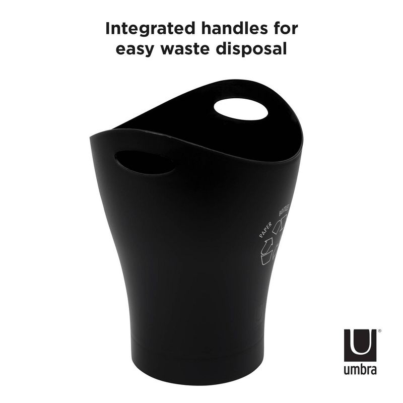 Umbra 2.2gal Garbino Recycle Indoor Trash Can Black