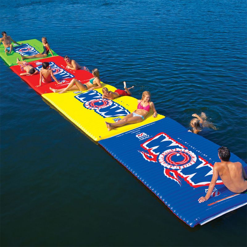Wow Sports Floating Rectangular 6 x 10 Foot Water Walkway with Connecting System