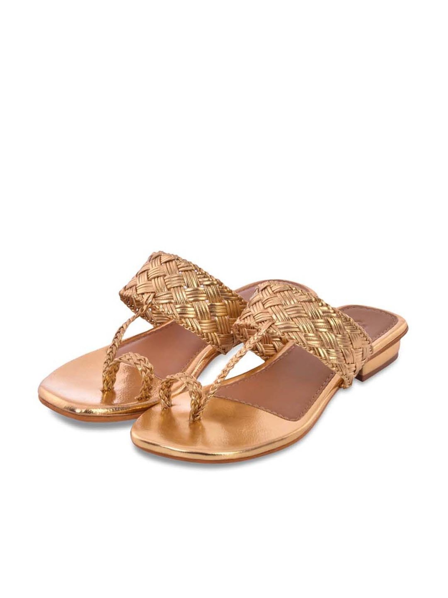 Sole House Women's Gold Toe Ring Sandals