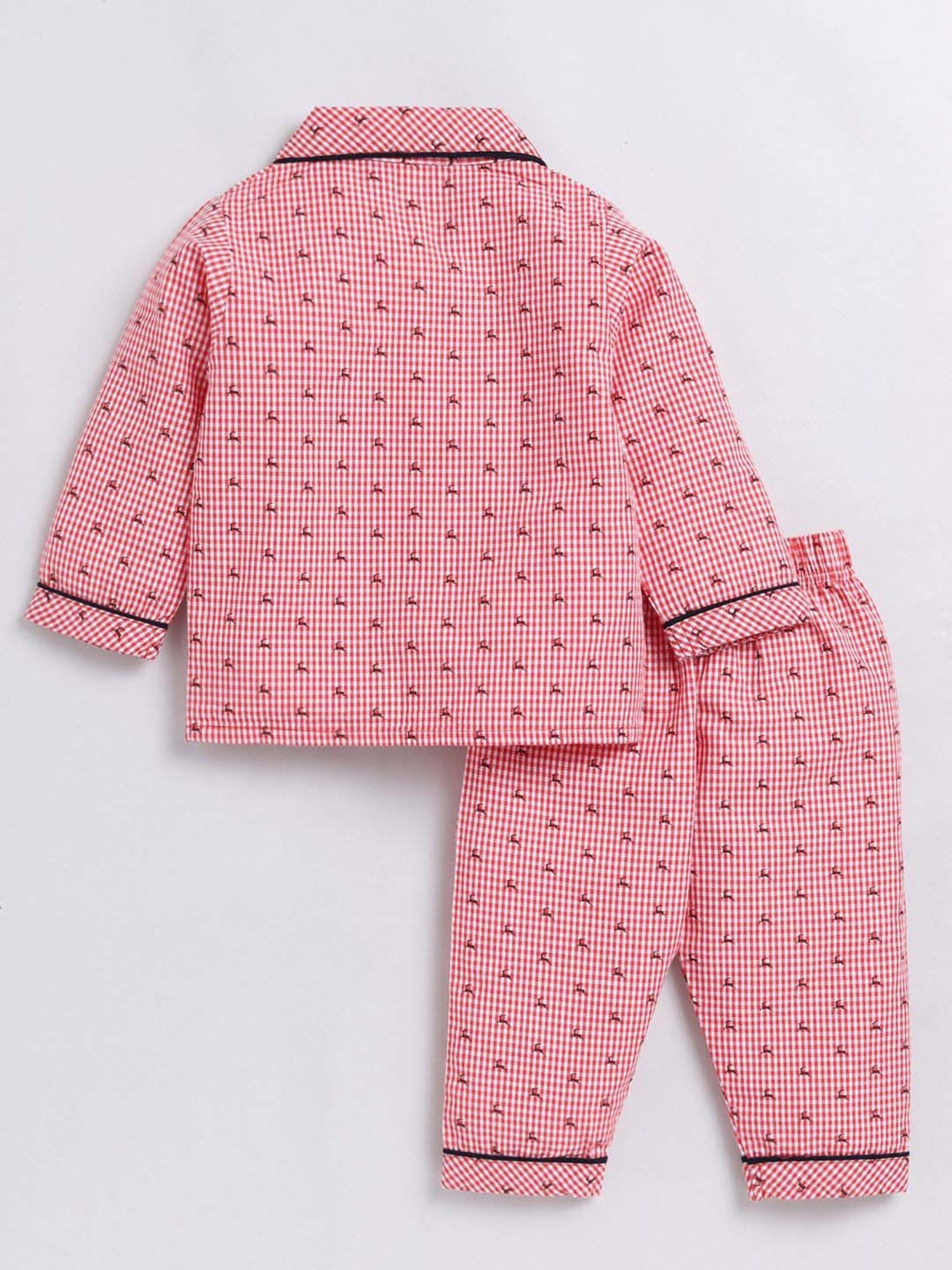 Clt.s Boys Pink Cotton Printed Full Sleeves Top Set