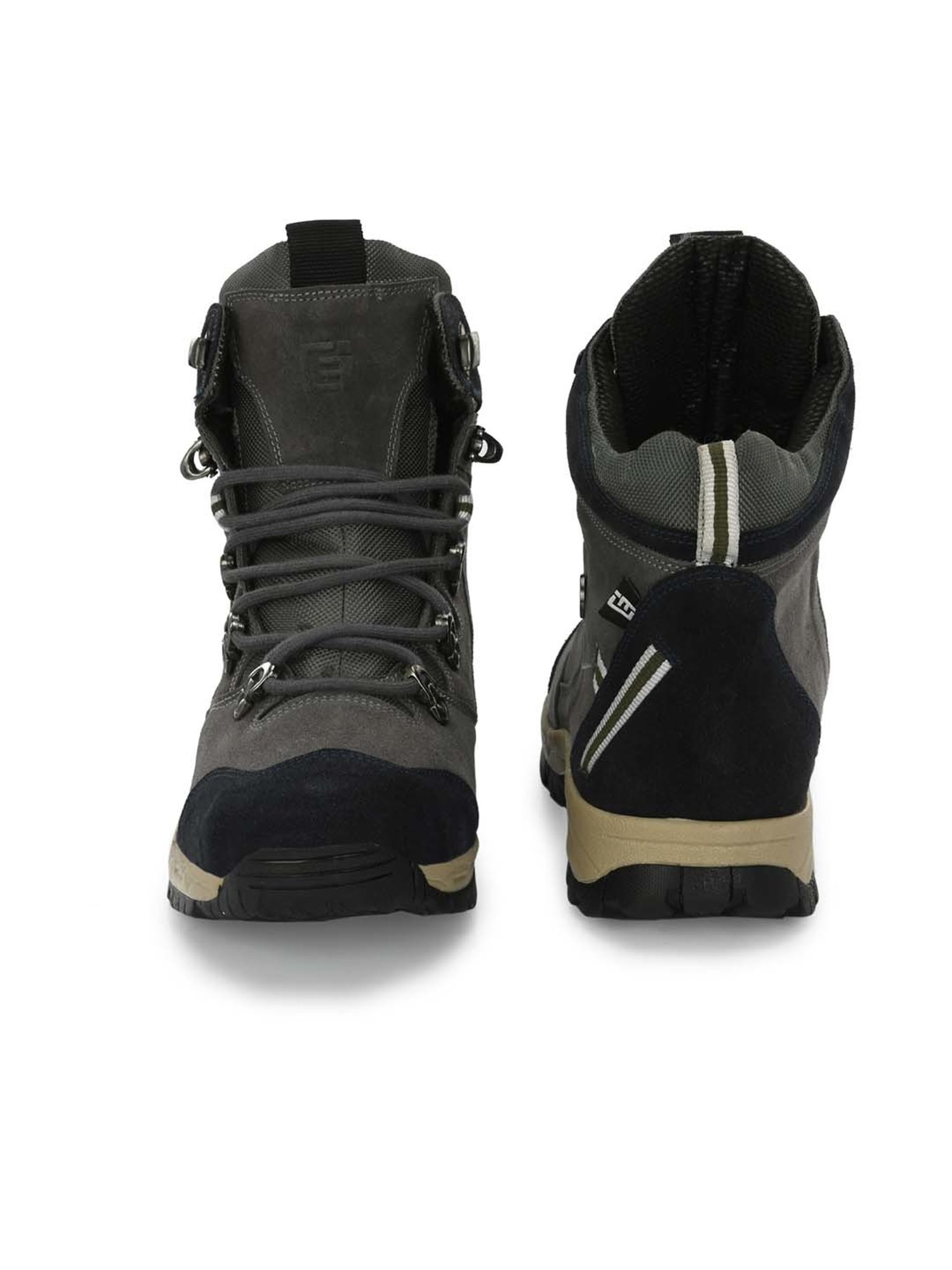 Eego Italy Men's Grey & Black Outdoor Shoes