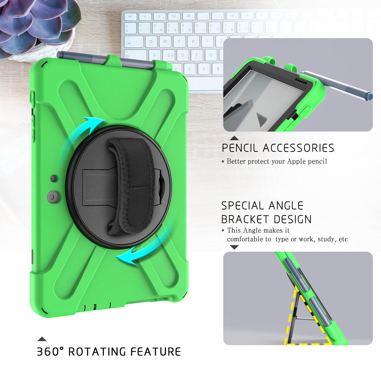 Case for Microsoft Surface Go 2 10.5 inch 2020 / Surface Go 10 inch 2018 with with Pen Holder, Hand Strap & Shoulder Strap Shockproof Protective Stand Cover