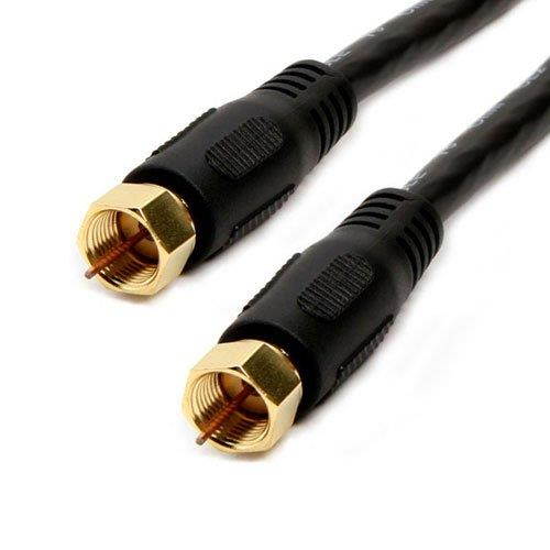 BJC RG-6 Coaxial Cable, 50 Foot, Black; Broadcast Quality Coax, Assembled in ...