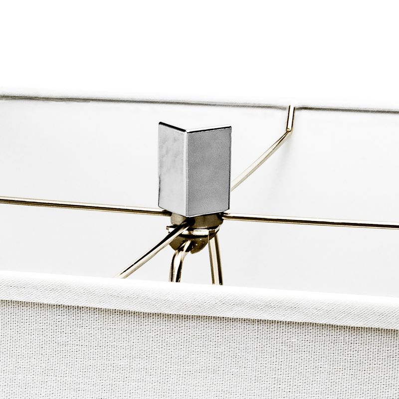 nuLOOM Houston Nickel Mosaic 29" Table Lamp Lighting - Satin Nickel & White 29" H x 13" W x 13" D