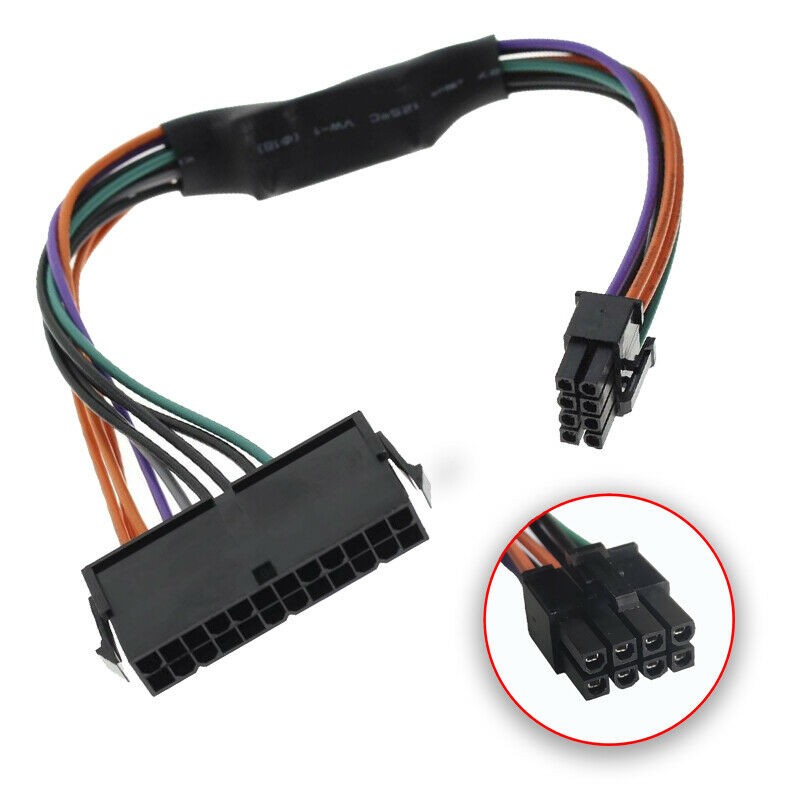 24-Pin to 8-Pin 18AWG ATX Power Supply Adapter Cable for Dell Computers