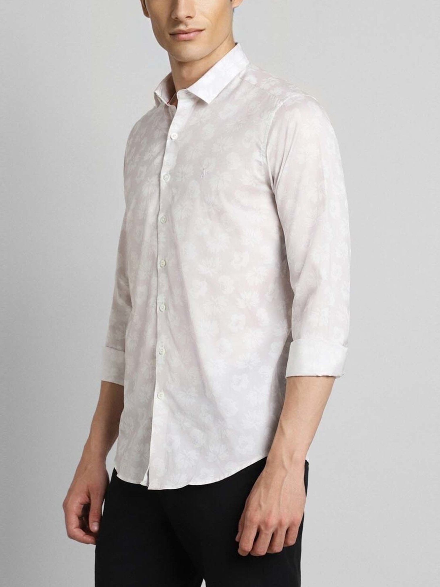 Simon Carter London Pink Printed Slim Fit Shirt