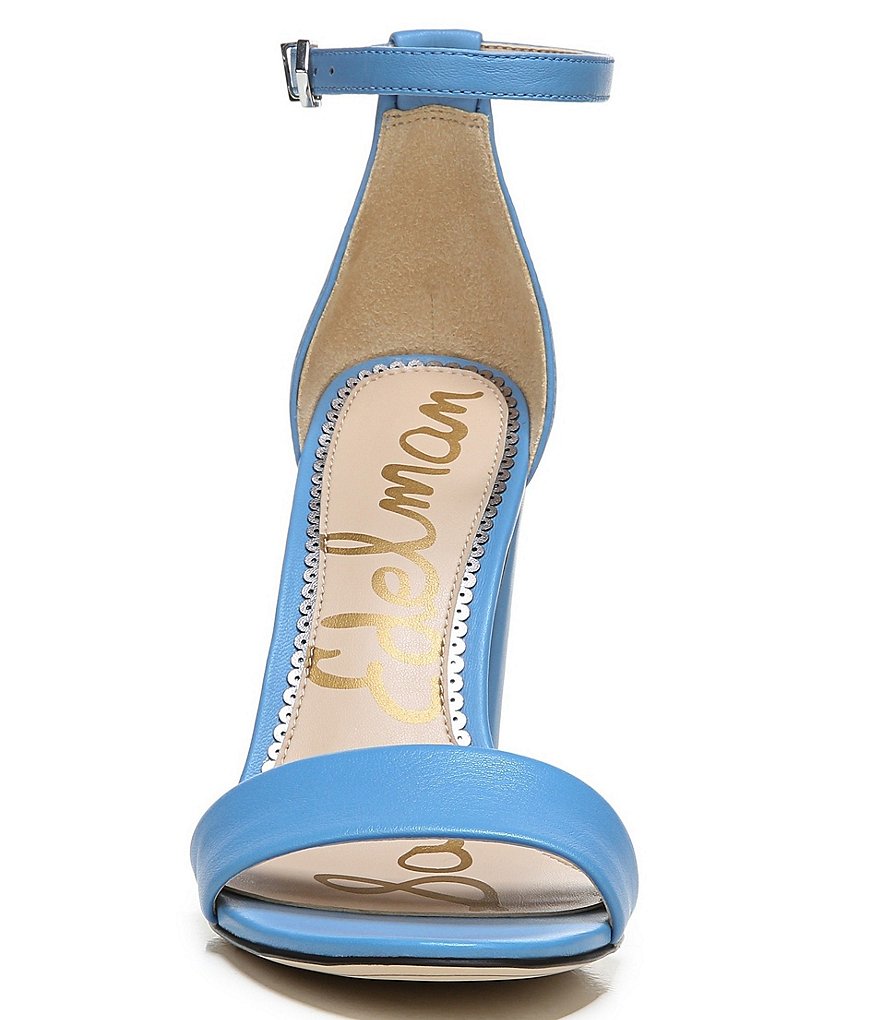 Sam Edelman Yaro Leather Ankle Strap Block Heel Dress Sandals