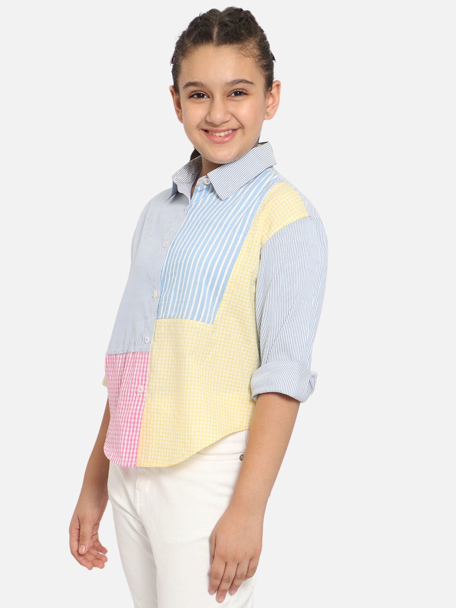 Nauti Nati Kids Multicolor Color Block Shirt
