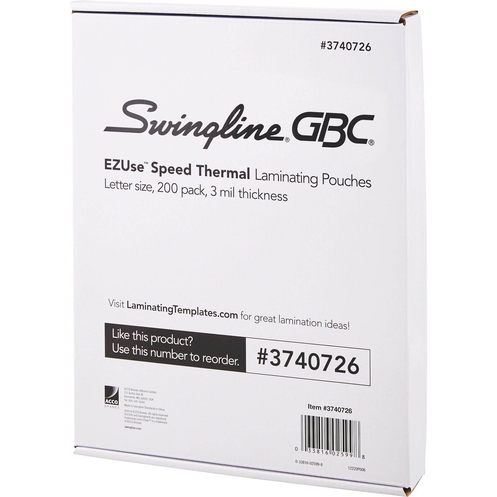 Swingline EZUse Lamination Pouches (swi-3740726) (swi3740726)