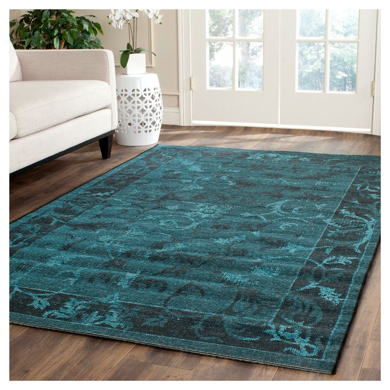 Radnor Area Rug - Black / Turquoise (4' X 6') - Safavieh