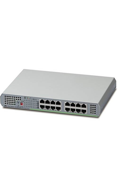 Allied Telesis - AT-GS910/16-10 - Allied Telesis 16-Port 10/100/1000T Unmanaged Switch with Internal PSU - 16 Ports - 2