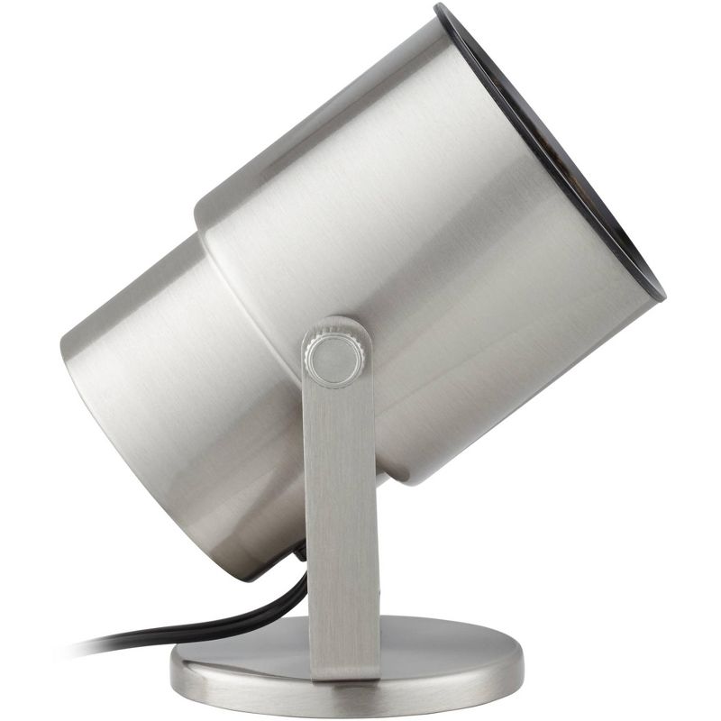 Pro Track Cord-n-Plug 8"High Brushed Nickel Uplight with Foot Switch