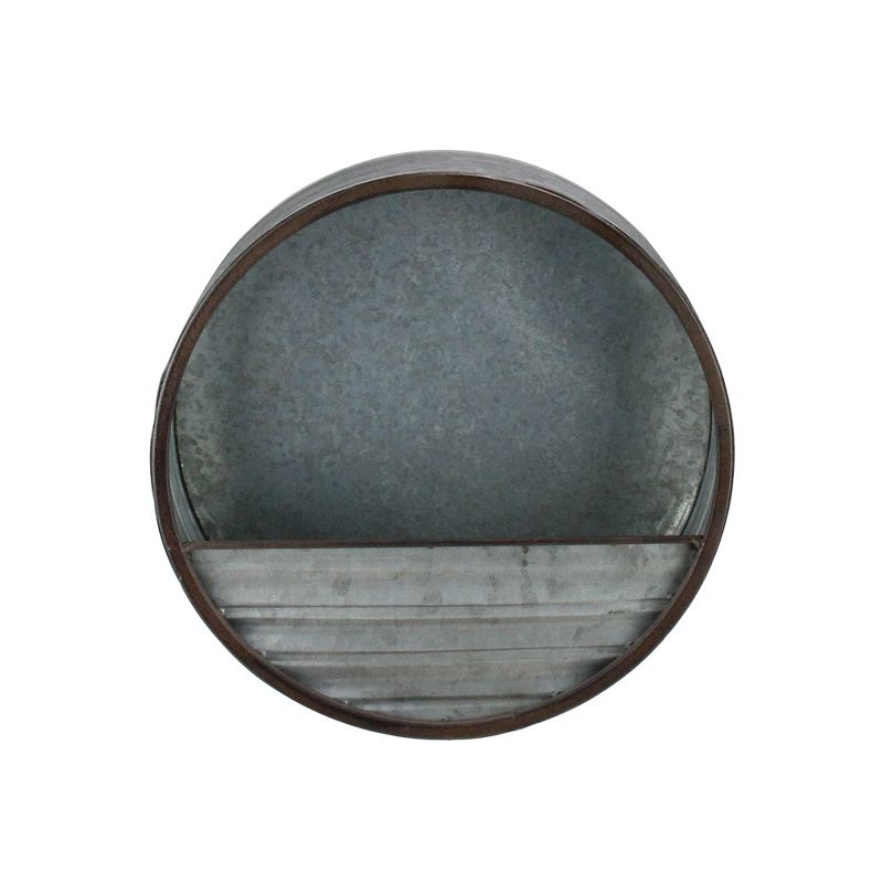 HC Companies 12-Inch Outdoor Plastic Deck Flower Planter Box, Chocolate (2 Pack)