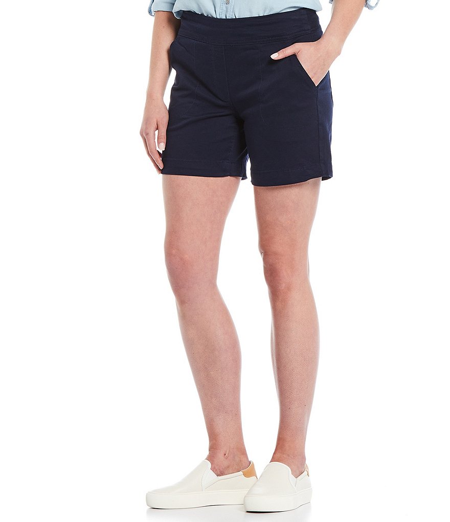 Allison Daley Petite Size True Navy Pull On Bermuda Shorts
