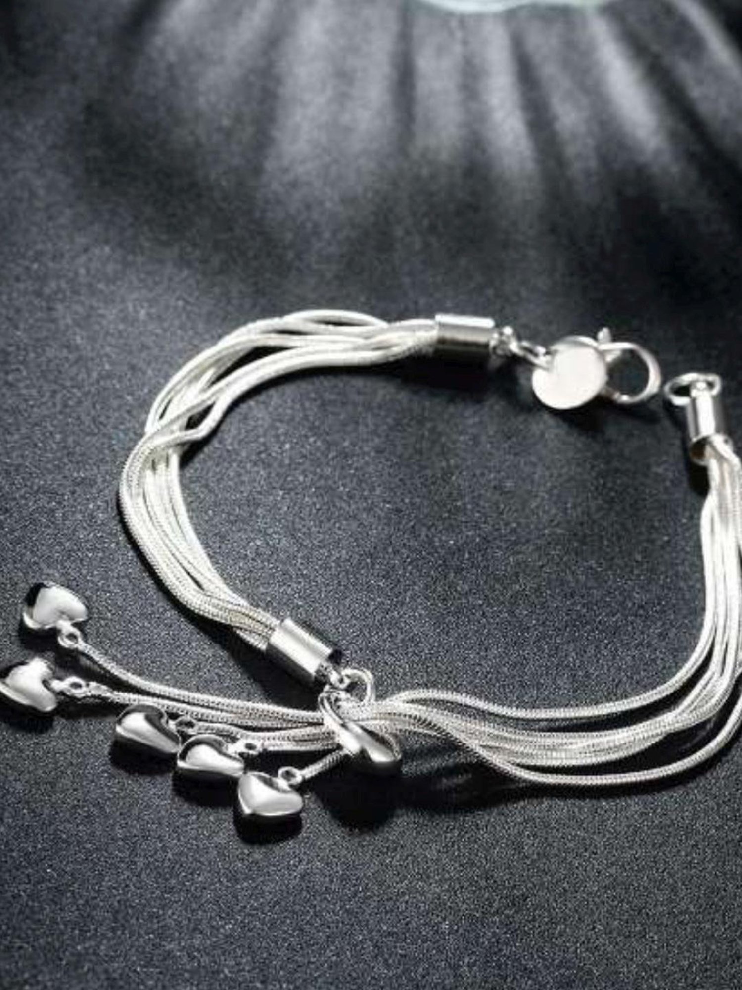 YouBella Stylish Latest Design Jewellery Silver-Plated Charms Bracelet