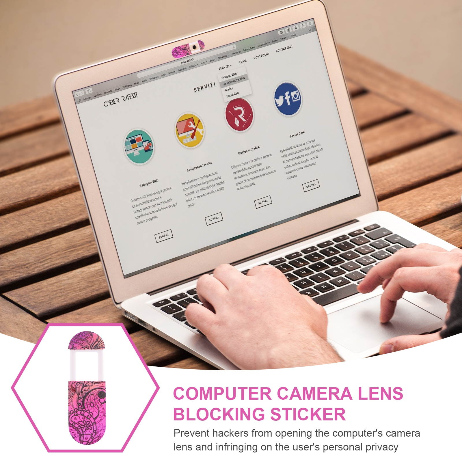 3pcs Decorative Notebook Camera Cover Safety Protection Webcam Slider Blocker