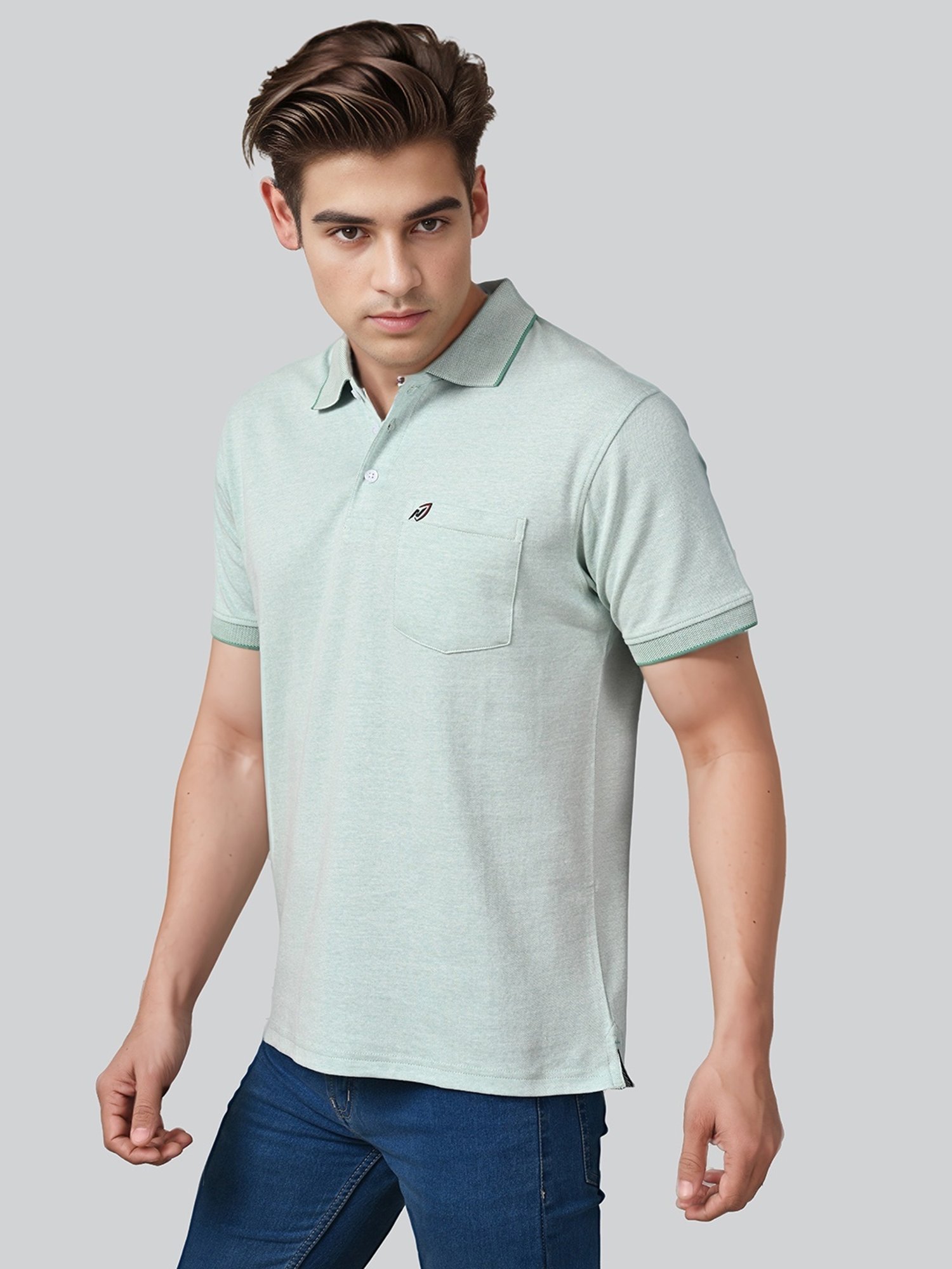 Lux Nitro Pista Cotton Regular Fit Texture Polo T-Shirt