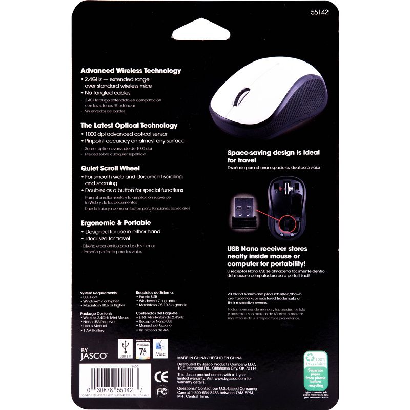 Power Gear Wireless Mouse - White