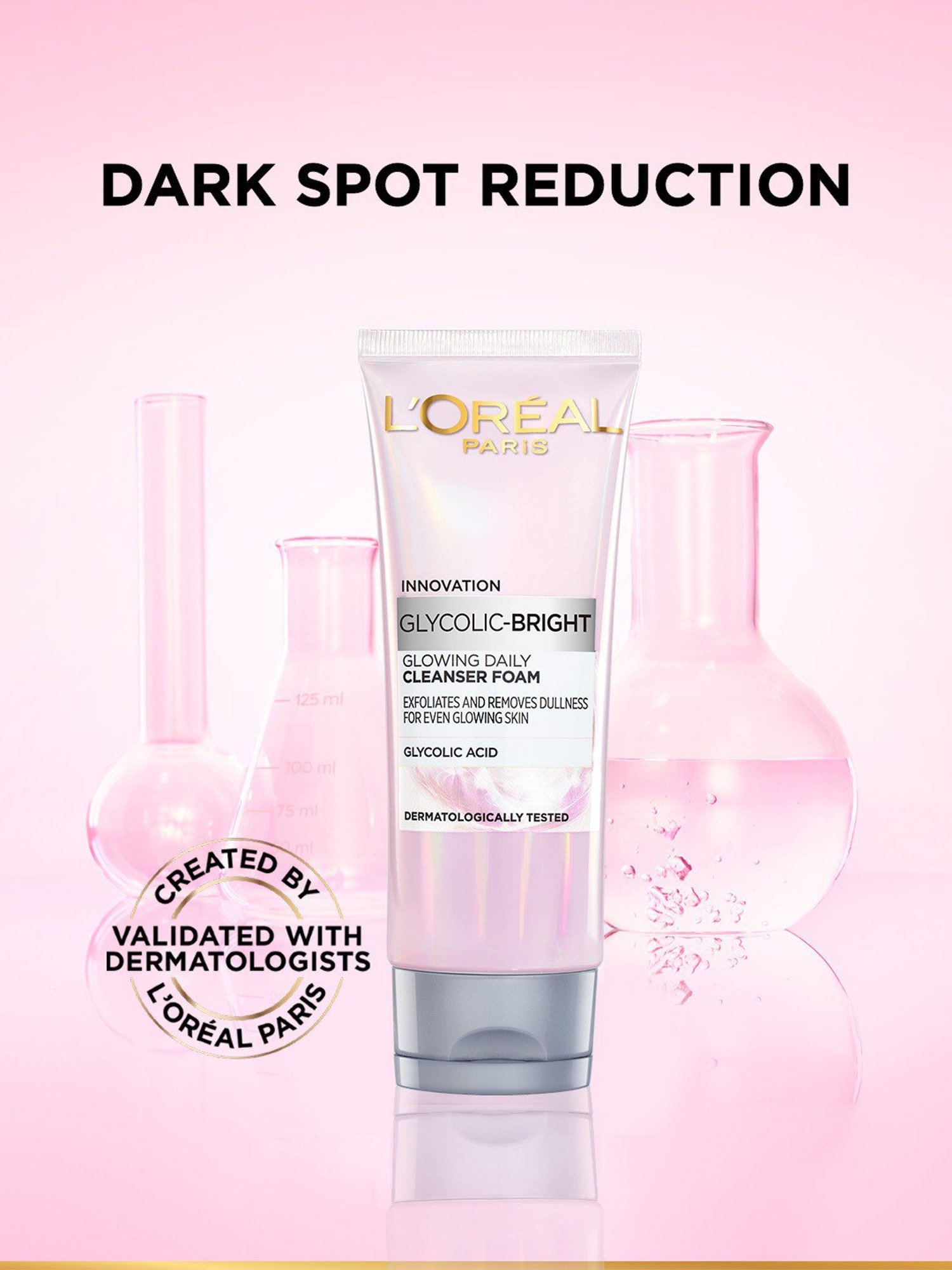 L'Oreal Paris Glycolic Bright Daily Foaming Face Cleanser - 50 ml