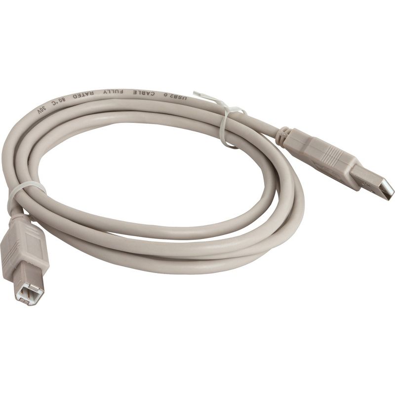 Compucessory A-B USB 2.0 Cable Plug and Play 6' Gray 11150