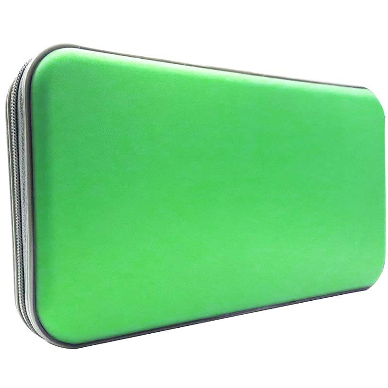 CD Case 80 Capacity DVD Storage DVD Case Holder VCD Wallet Organizer Protective Hard Plastic Portable Case Cover Green