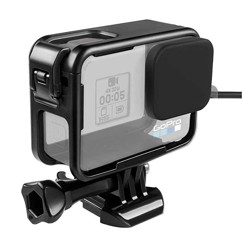 Protective Housing Case for GoPro Hero 5 Hero 6 Hero 7 Skylight Top Opening Frame with Lens Cap Protector Accessories Kit