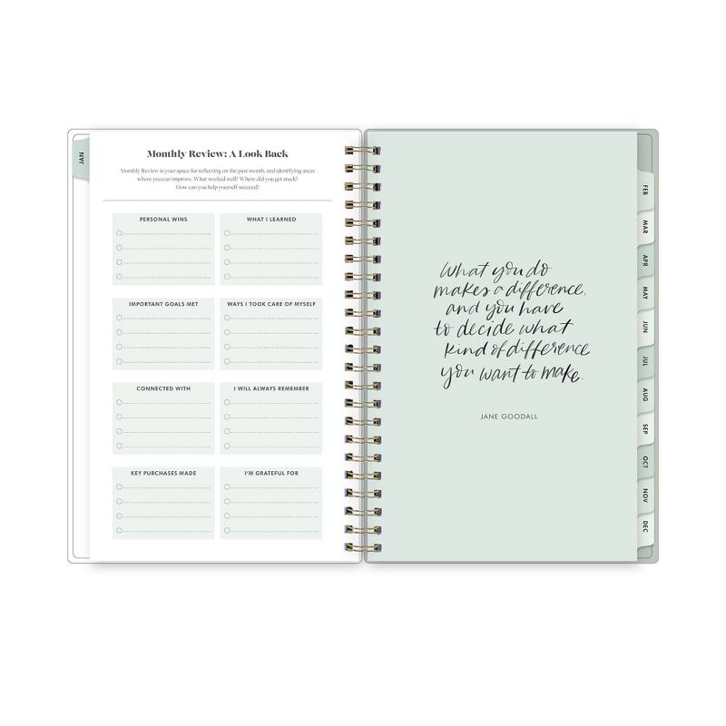 2021 The Everygirl Planner 5" x 8" Plastic Weekly/Monthly Wirebound Wyatt - Blue Sky