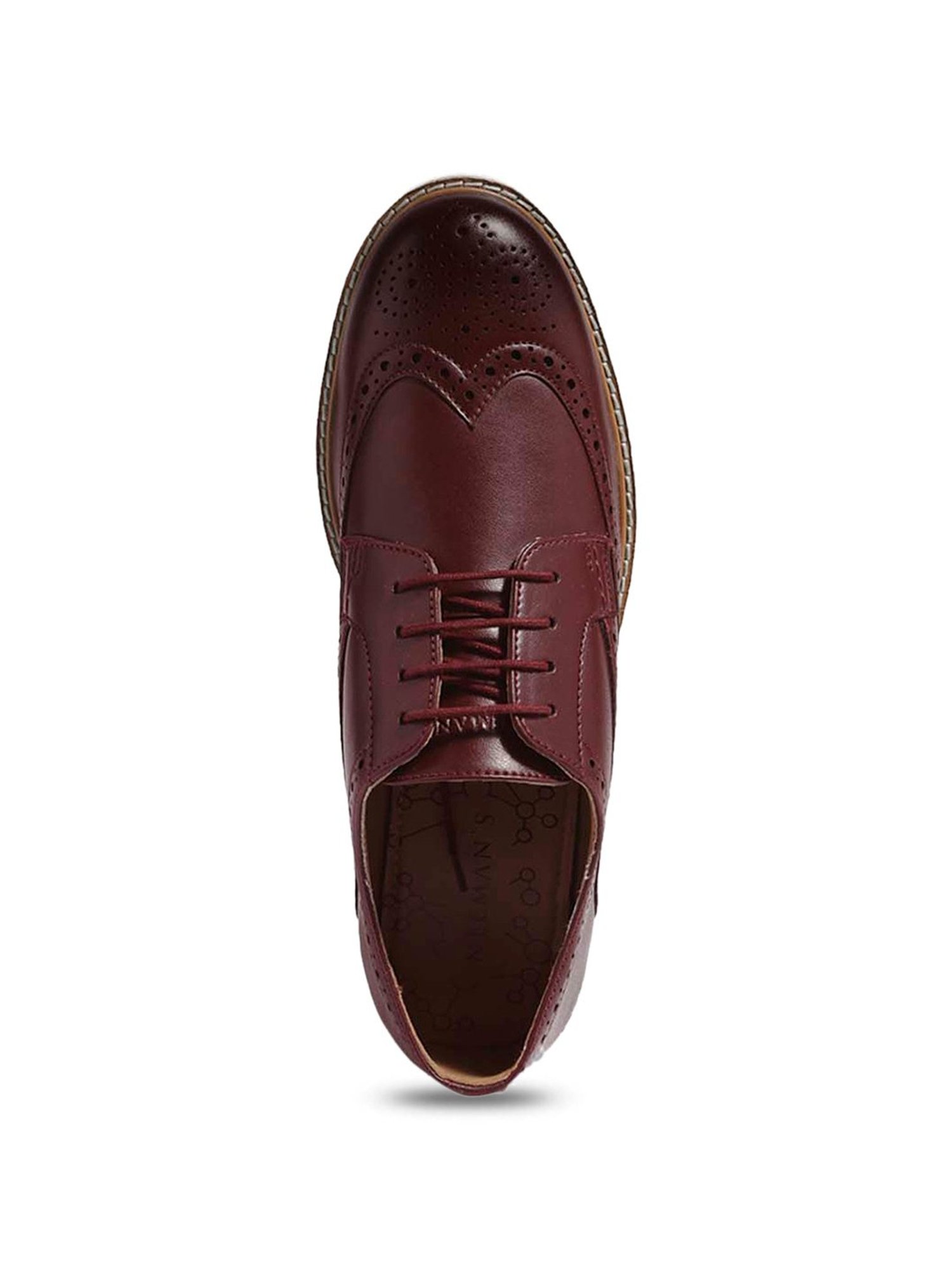 Neemans Men's Burgundy Brogue Shoes