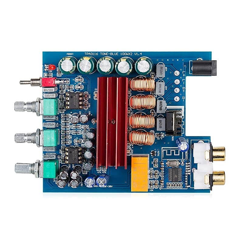 200W Bluetooth 42 Power Amplifier Board 2 Channel Digital Amp TPA3116D2 HiFi Stereo Audio Receiver Home Speaker Treble Bass Control