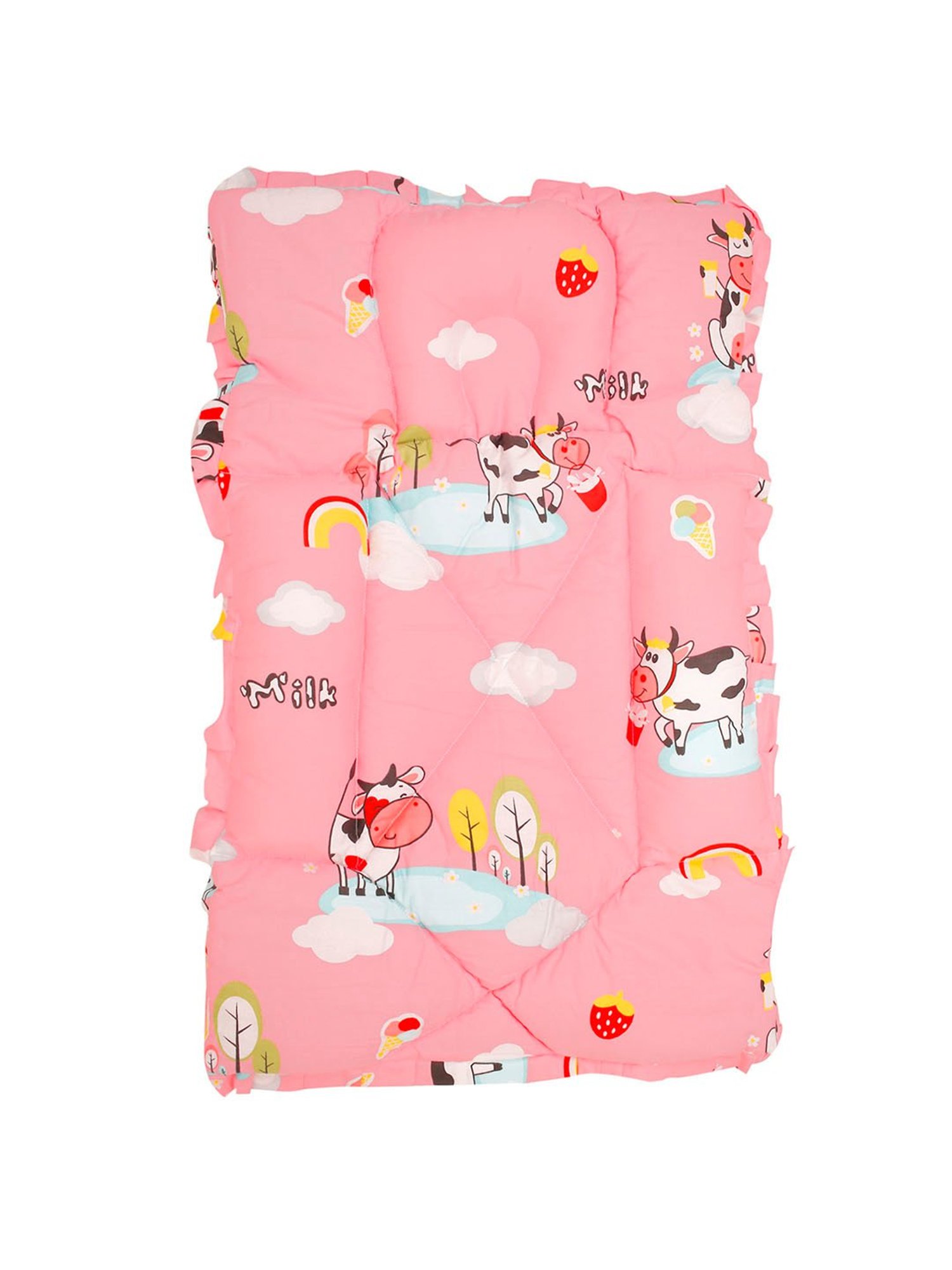 Baby Moo Catch Me If You Can Blue Mattress Set with Neck Pillow and Bolsters