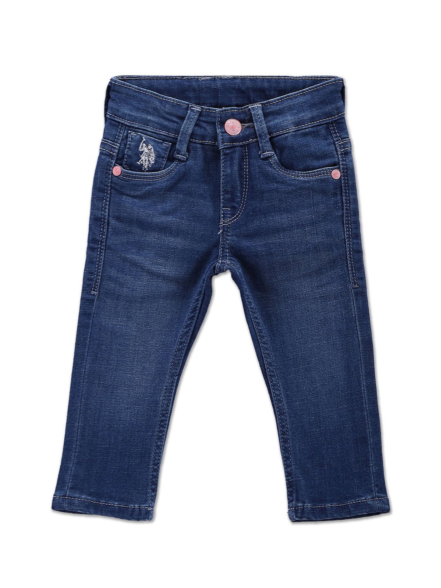 U.S. Polo Assn. Girls Blue Solid Jeans