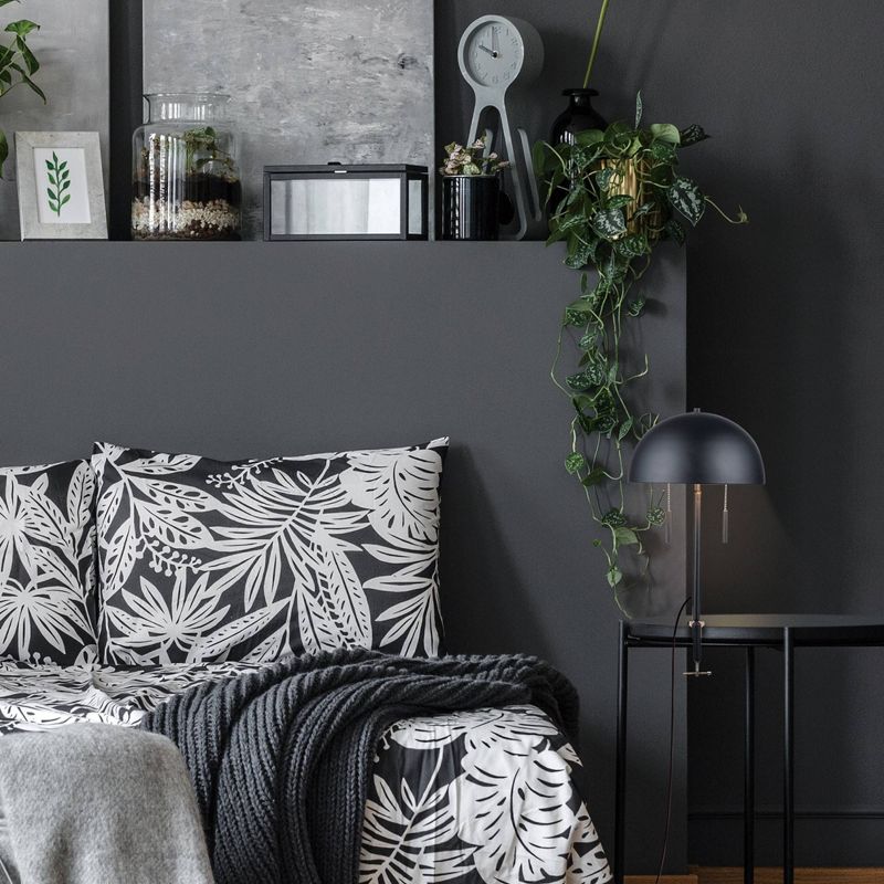 23" Iron/Seeded Glass Axel Farmhouse Industrial Task Lamp (Includes LED Light Bulb) Black - JONATHAN Y