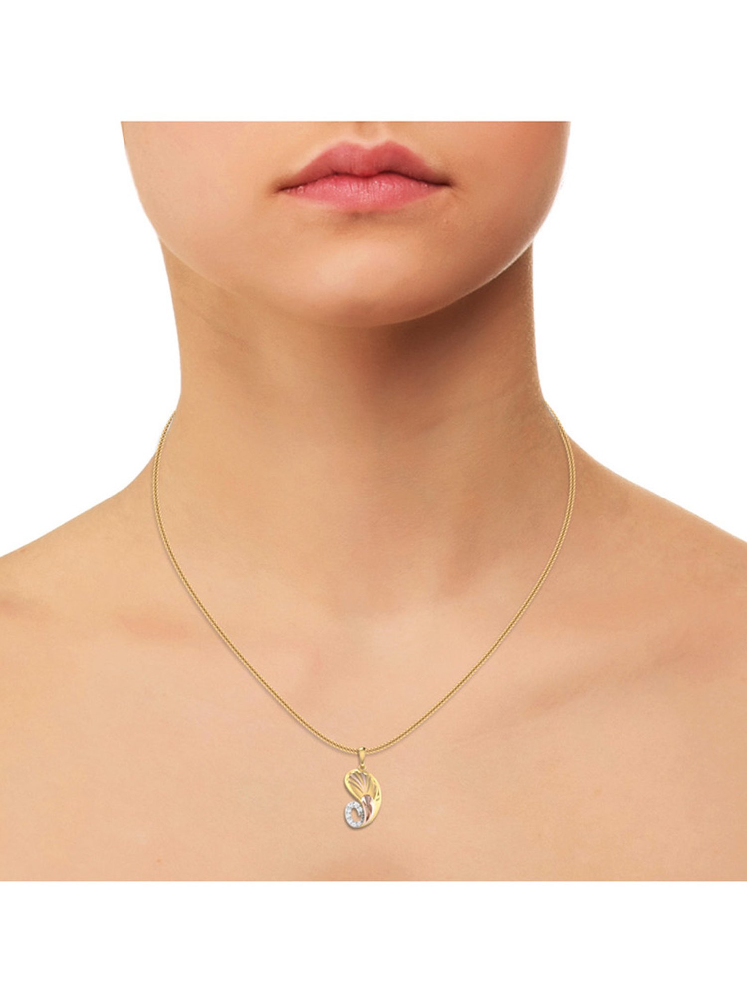 PC Jeweller Curran 18k Gold Pendant without Chain for Women