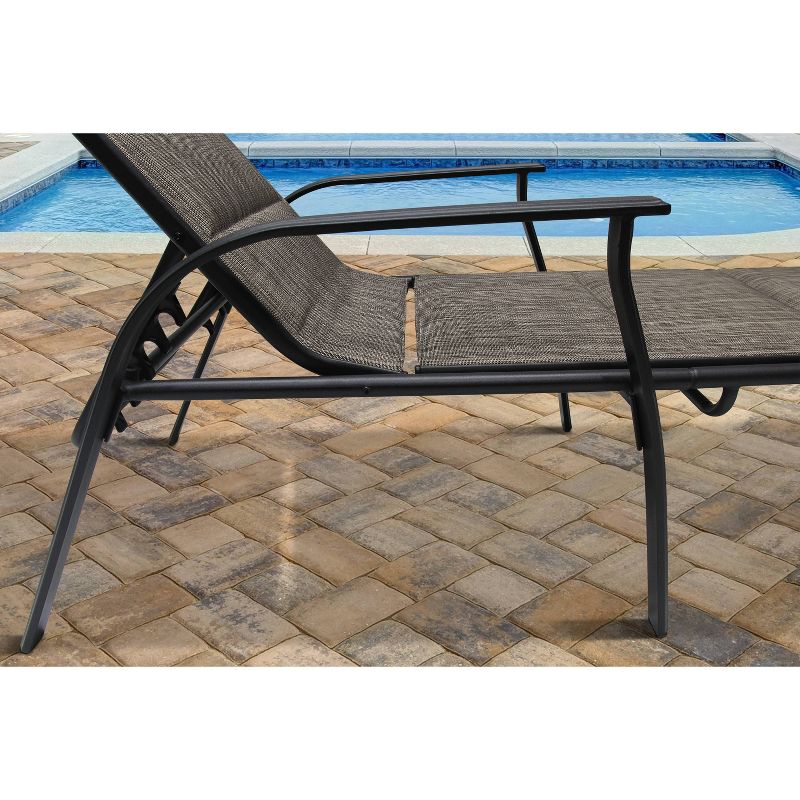 Harrington Chaise Single Black - Apollo Outdoor