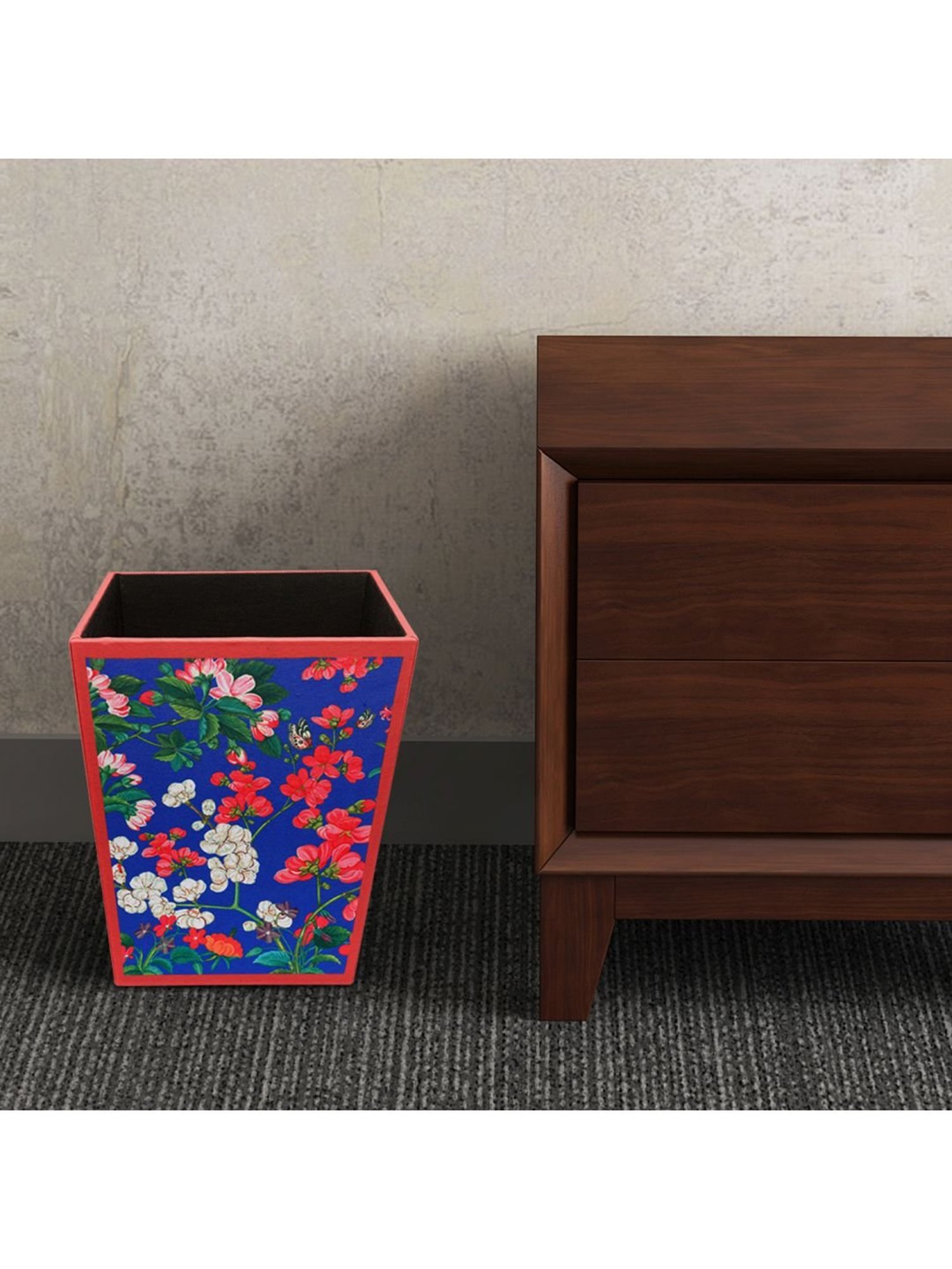SEJ by Nisha Gupta Blue Wooden Open Dry Bin - 11.5 Litres