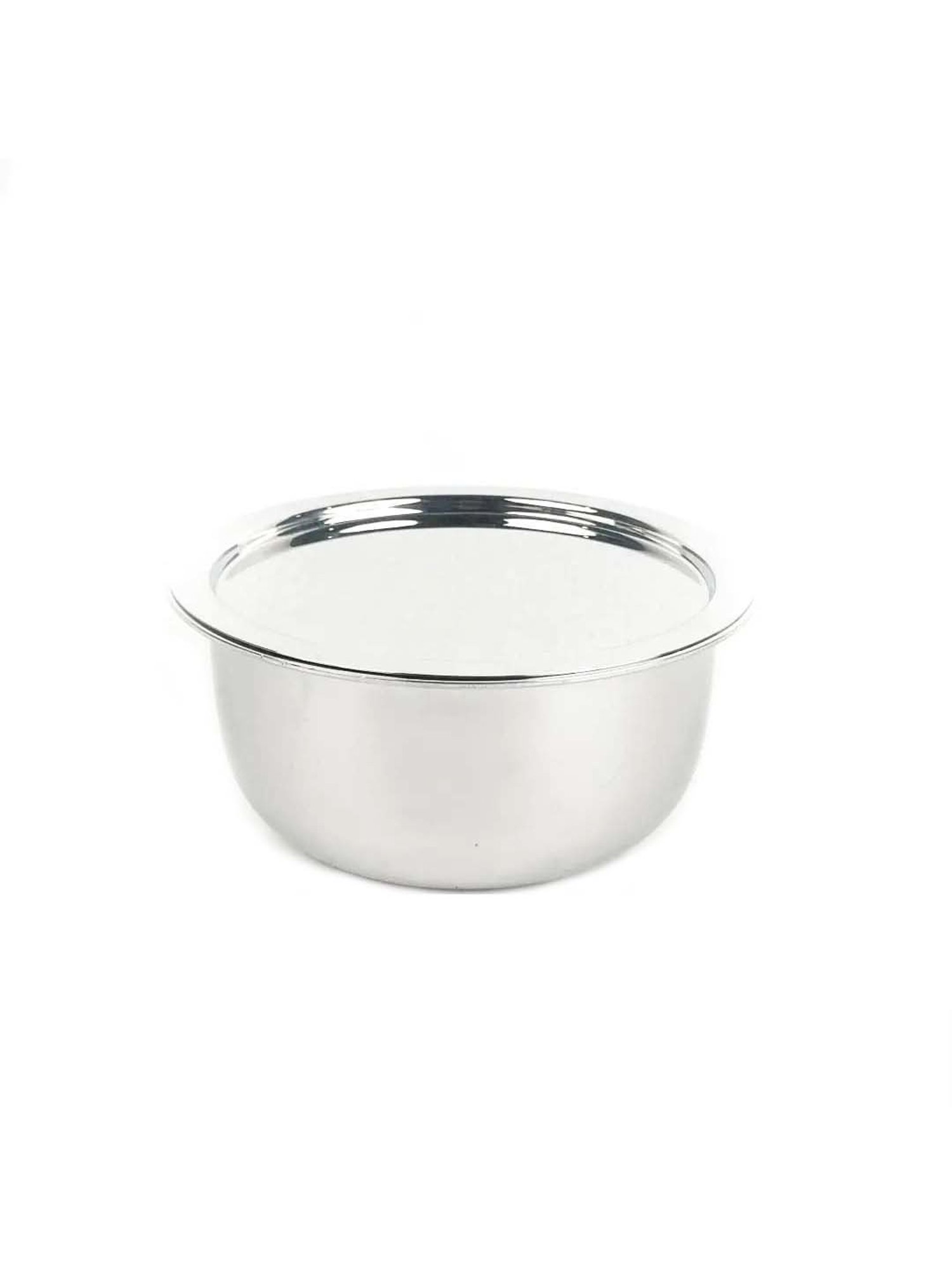The Indus Valley Silver Stainless Steel 18 cm Gas Compatible Tope With Lid (2.2 L)