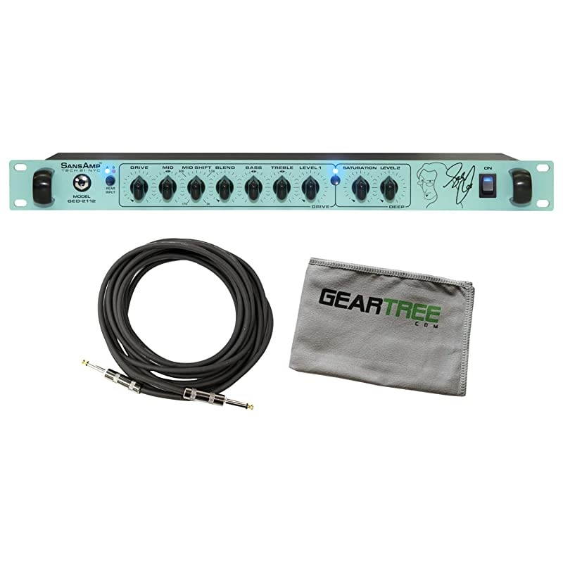 21 SansAmp Geddy Lee Signature Rackmount Preamp Bundle w/Cable and Cloth