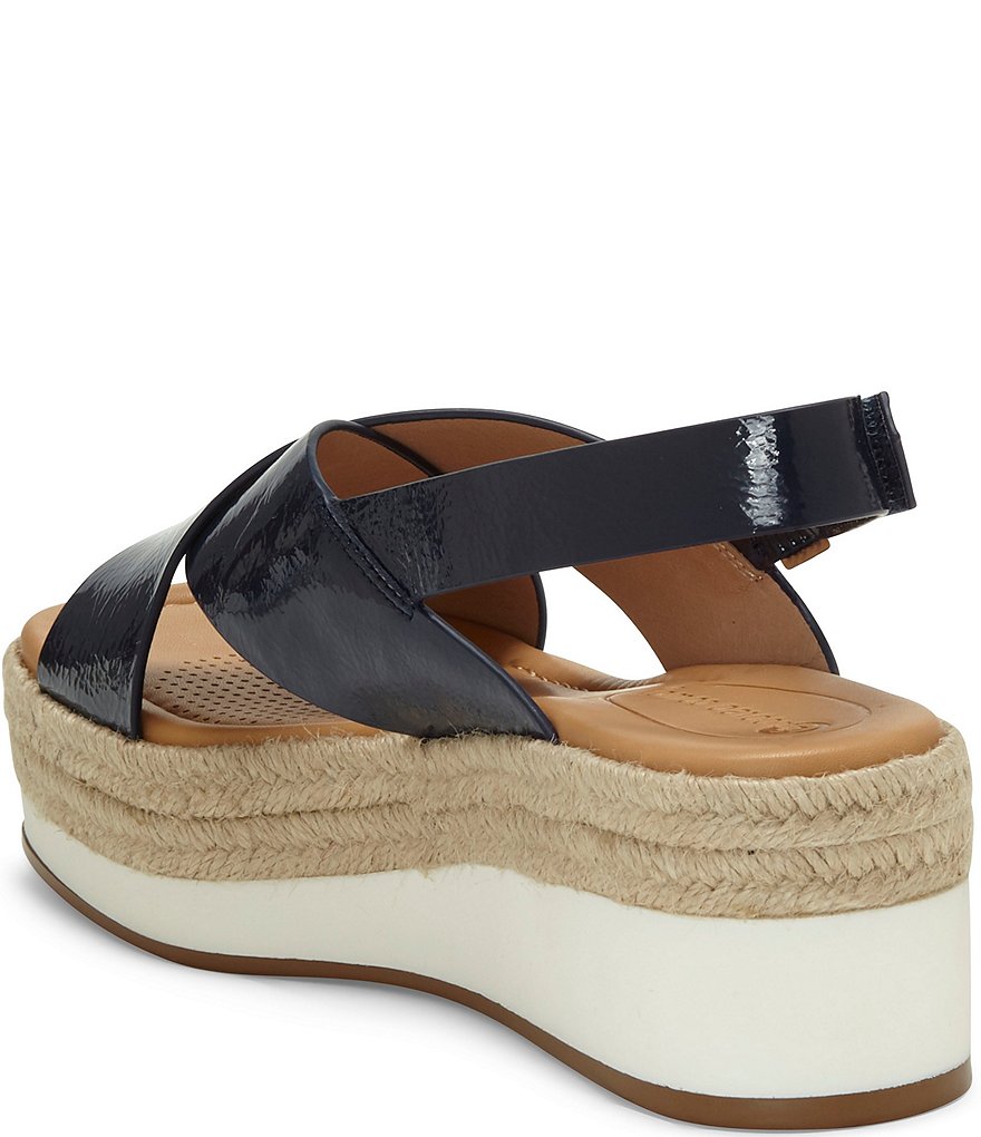 CC Corso Como Penelopy Patent Leather Flatform Espadrilles