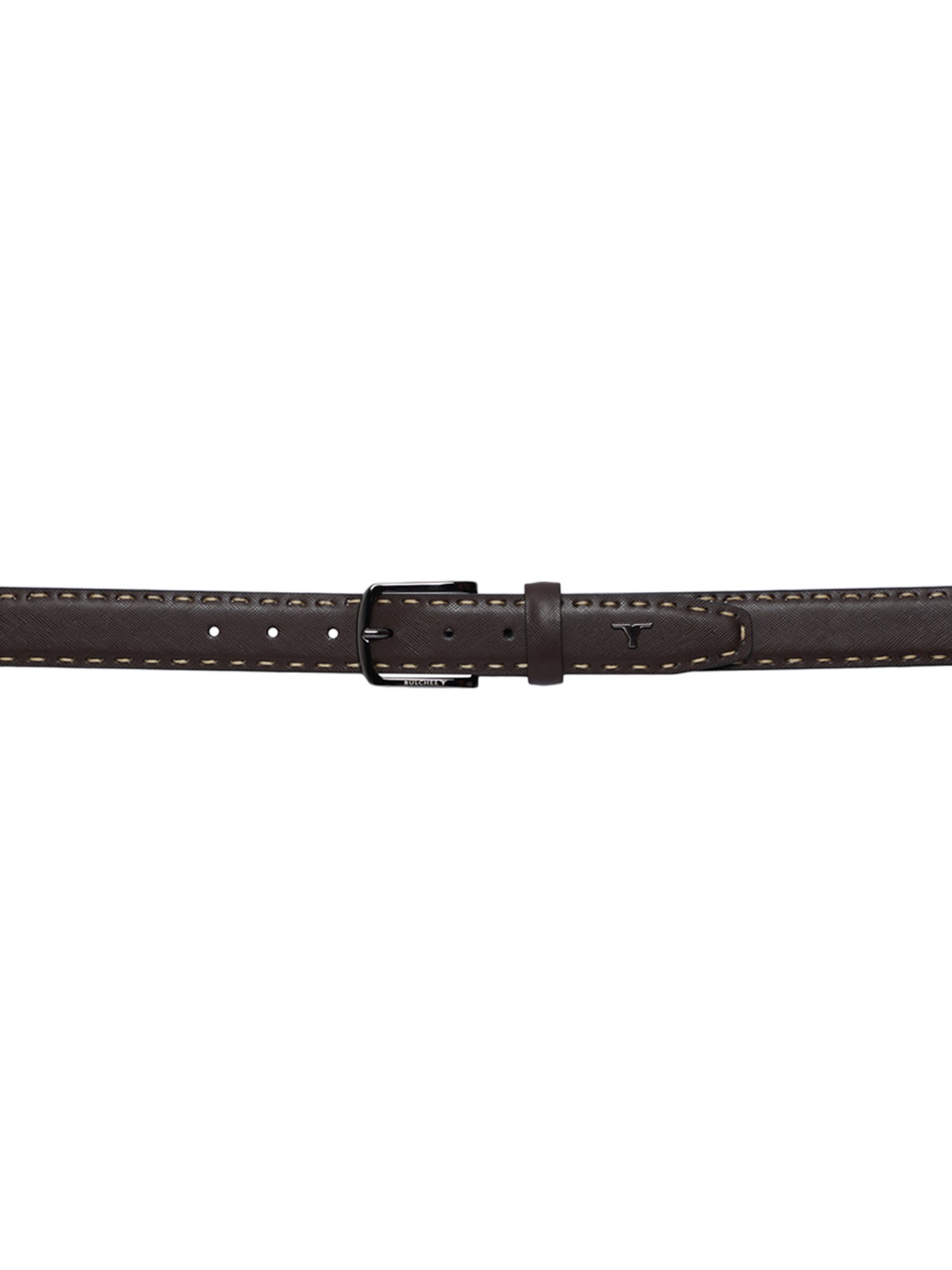 BULCHEE Brown Leather Formal Belt for Men