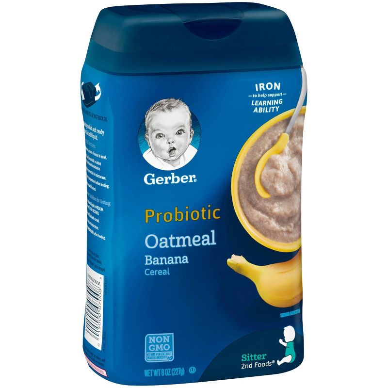 Gerber Probiotic Oatmeal Banana Baby Cereal - 8oz