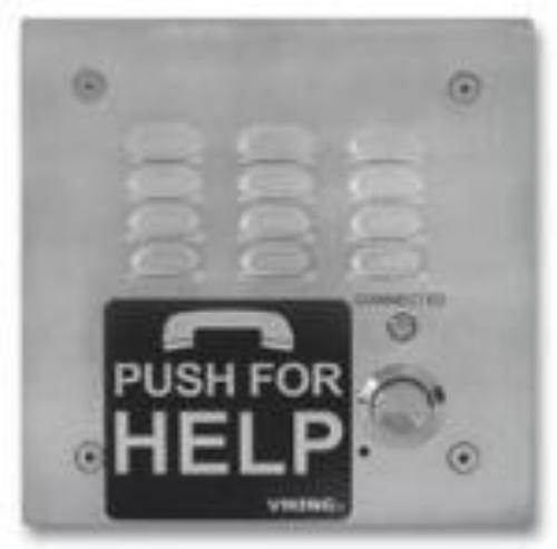 Viking - E-1600-30-IPEWP - VoIP ADA Compliant Stainless Steel Emergency Phone with Dialer and Voice Announcer Flush