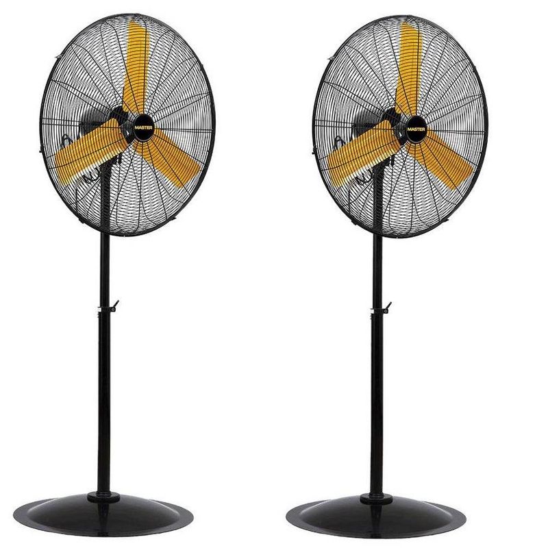 Air King 18" 1/6 HP 3-Speed Adjustable Height Floor Fan with Roll-About Stand
