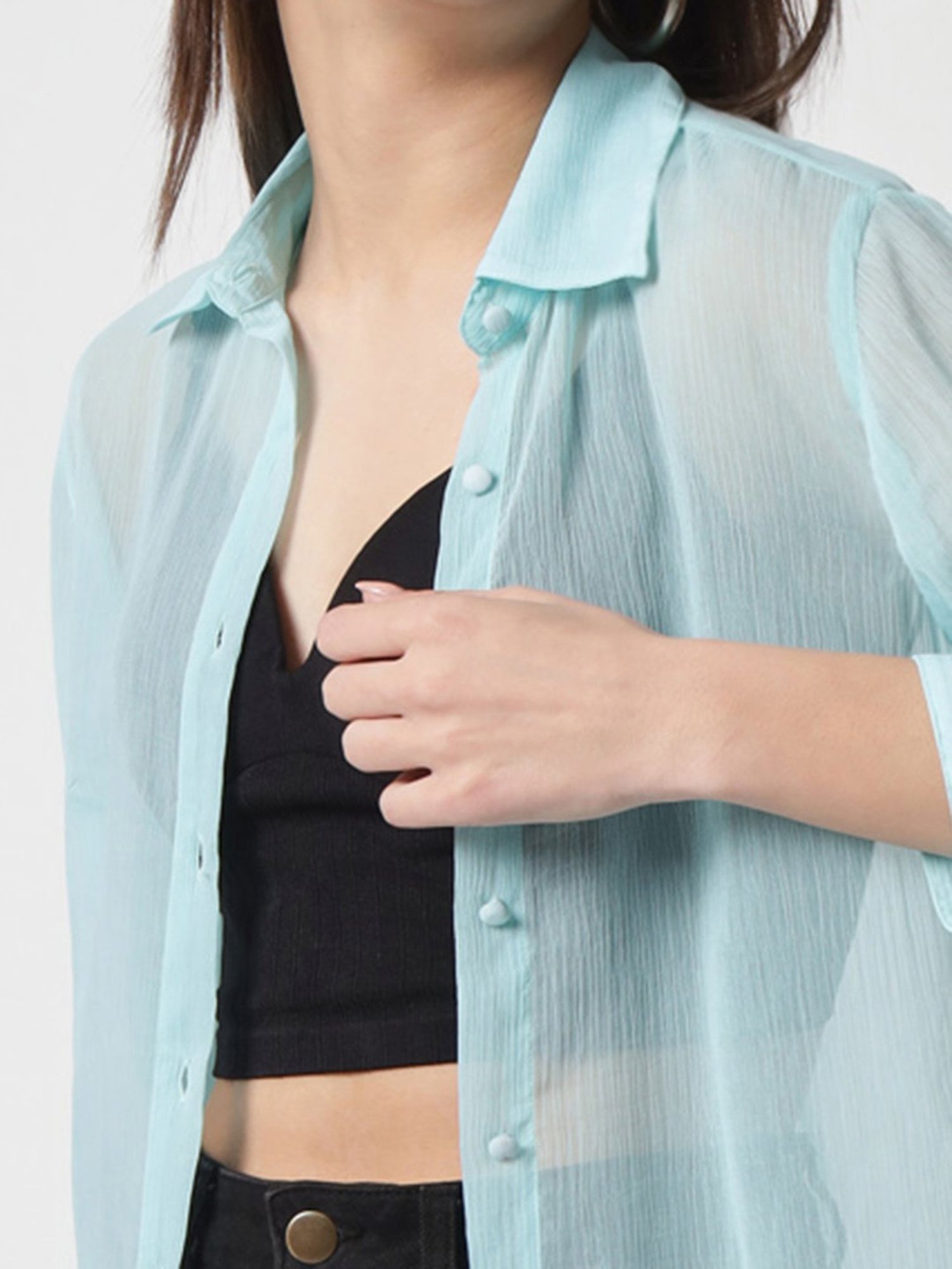 Anvi Be Yourself Turquoise Shirt